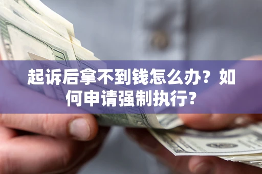 武汉起诉后拿不到钱怎么办？如何申请强制执行？