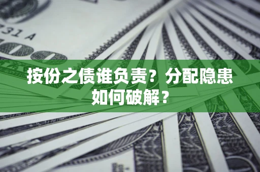 武汉按份之债谁负责？分配隐患如何破解？