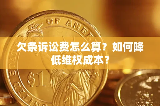 武汉欠条诉讼费怎么算？如何降低维权成本？